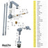 Bazpo 12V Water Faucet with Microswitch | RV Kitchen Faucet Solid Brass (5 BAR) - Chrome